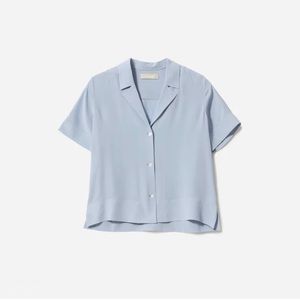 Everlane Clean Silk Short-Sleeve Notch Shirt